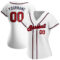 Custom White Red-Navy Authentic Baseball Jersey