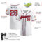 Custom White Red-Navy Authentic Baseball Jersey