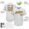 Custom White Old Gold-Black Authentic Baseball Jersey