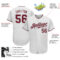 Custom White Crimson-Gray Authentic Baseball Jersey