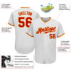 Custom White Red-Gold Authentic Baseball Jersey