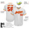 Custom White Red-Gold Authentic Baseball Jersey