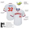 Custom White Orange-Royal Authentic Throwback Rib-Knit Baseball Jersey Shirt