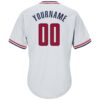 Custom White Red-Navy Authentic Throwback Rib-Knit Baseball Jersey Shirt