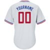 Custom White Red-Royal Authentic Throwback Rib-Knit Baseball Jersey Shirt