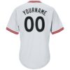 Custom White Black-Red Authentic Throwback Rib-Knit Baseball Jersey Shirt
