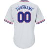 Custom White Royal-Red Authentic Throwback Rib-Knit Baseball Jersey Shirt