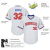 Custom White Orange-Royal Authentic Throwback Rib-Knit Baseball Jersey Shirt