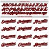 Custom White Red Pinstripe Red-Black Authentic Baseball Jersey