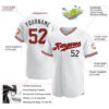 Custom White Red-Black Authentic Baseball Jersey