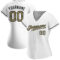 Custom White Camo-Black Authentic Baseball Jersey