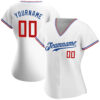 Custom White Red-Royal Authentic Baseball Jersey