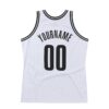Custom White Black Authentic Throwback Basketball Jersey