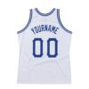 Custom White Royal-Red Authentic Throwback Basketball Jersey