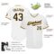 Custom White Black-Gold Authentic Baseball Jersey