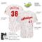 Custom White Red Pinstripe Red Authentic Baseball Jersey