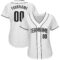 Custom White Black Authentic Baseball Jersey