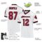 white_0519-3 Custom White Cardinal-Black Mesh Authentic Throwback Football Jersey