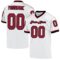 white_0519 Custom White Cardinal-Black Mesh Authentic Throwback Football Jersey