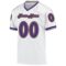 white_0521-1 Custom White Purple-Old Gold Mesh Authentic Throwback Football Jersey