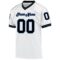 white_0523-1 Custom White Black-Light Blue Mesh Authentic Throwback Football Jersey