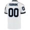 white_0523-2 Custom White Black-Light Blue Mesh Authentic Throwback Football Jersey