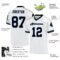 white_0523-3 Custom White Black-Light Blue Mesh Authentic Throwback Football Jersey