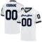 white_0523 Custom White Black-Light Blue Mesh Authentic Throwback Football Jersey