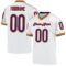 white_0524 Custom White Navy-Orange Mesh Authentic Throwback Football Jersey