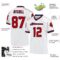 white_0527-3 Custom White Red-Navy Mesh Authentic Throwback Football Jersey