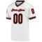 white_0529-1 Custom White Black-Orange Mesh Authentic Throwback Football Jersey
