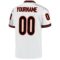 white_0529-2 Custom White Black-Orange Mesh Authentic Throwback Football Jersey