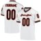 white_0529 Custom White Black-Orange Mesh Authentic Throwback Football Jersey