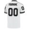 white_0531-2 Custom White Black-Gray Mesh Authentic Throwback Football Jersey