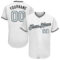 Custom White Silver-Black Authentic Baseball Jersey