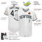 Custom White Black-Silver Authentic Baseball Jersey