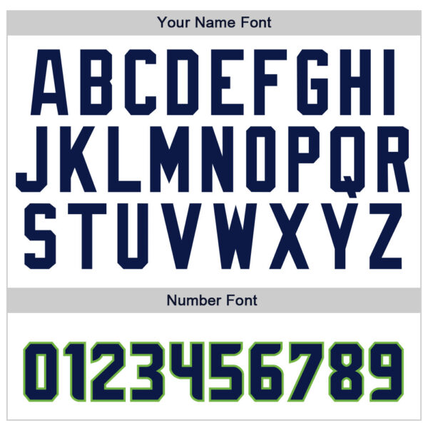 Custom White Navy-Neon Green Authentic Baseball Jersey