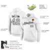 Custom Stitched White Silver-Black Sports Pullover Sweatshirt Hoodie