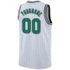 Custom White Kelly Green Pinstripe Kelly Green-Black Authentic Basketball Jersey