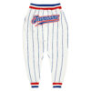 Custom White Royal Pinstripe Royal-Red Sports Pants