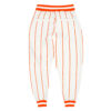 Custom White Orange Pinstripe Orange-White Sports Pants