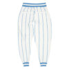 Custom White Light Blue Pinstripe Light Blue-White Sports Pants