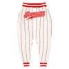 Custom White Red Pinstripe Red-White Sports Pants