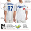 Custom White Royal-Red Authentic Baseball Jersey