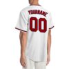 Custom White Red-Navy Authentic Baseball Jersey
