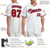 Custom White Red-Navy Authentic Baseball Jersey