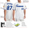 Custom White Royal Authentic Baseball Jersey