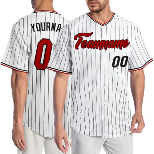 white_0714_affcd317-a434-4625-95b6-51d8d8671825 Custom White Black Pinstripe Red-Black Authentic Baseball Jersey