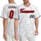 Custom White Black Pinstripe Red-Black Authentic Baseball Jersey