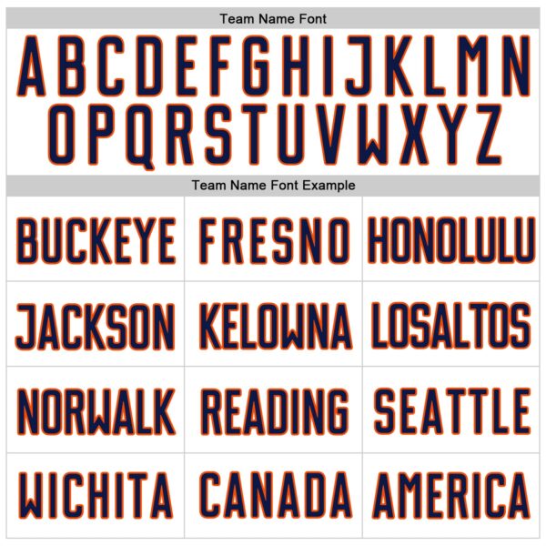 Custom White Navy-Orange Authentic Baseball Jersey